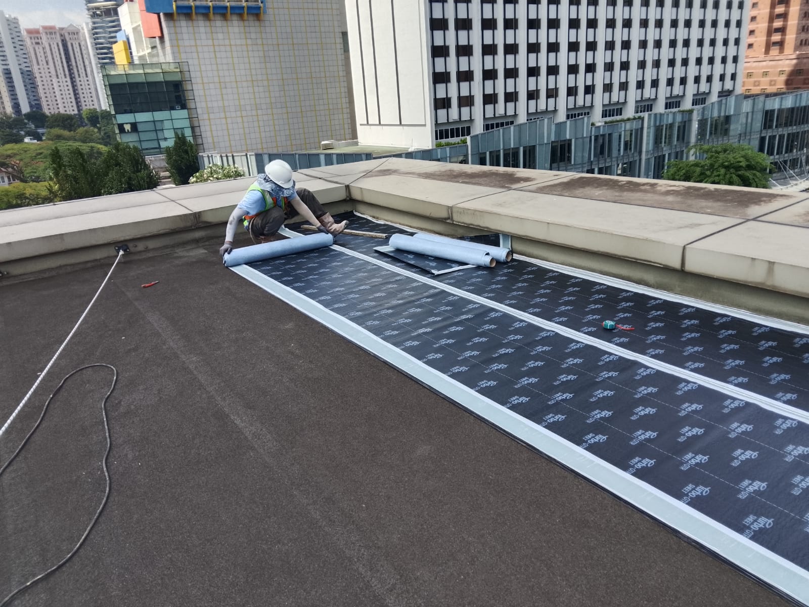 Completed NPR waterproofing surface at The Heeren